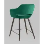 Стул полубарный Саймон велюр тёмно-зелёный УТ000025172 Stool Group (Стул груп)