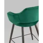 Стул полубарный Саймон велюр тёмно-зелёный УТ000025172 Stool Group (Стул груп)