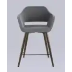 Стул полубарный Саймон велюр тёмно-серый УТ000025168 Stool Group (Стул груп)