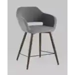 Стул полубарный Саймон велюр тёмно-серый УТ000025168 Stool Group (Стул груп)