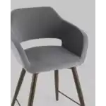 Стул полубарный Саймон велюр тёмно-серый УТ000025168 Stool Group (Стул груп)