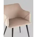 Стул с подлокотниками Джоэл велюр бежевый УТ000036692 Stool Group (Стул груп)