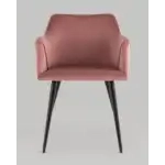 Стул с подлокотниками Джоэл велюр пыльно-розовый УТ000036693 Stool Group (Стул груп)