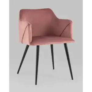 Стул с подлокотниками Джоэл велюр пыльно-розовый УТ000036693 Stool Group (Стул груп)