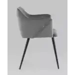 Стул с подлокотниками Джоэл велюр серый УТ000036689 Stool Group (Стул груп)