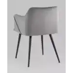 Стул с подлокотниками Джоэл велюр серый УТ000036689 Stool Group (Стул груп)