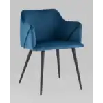 Стул с подлокотниками Джоэл велюр синий УТ000036690 Stool Group (Стул груп)
