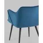 Стул с подлокотниками Джоэл велюр синий УТ000036690 Stool Group (Стул груп)