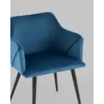 Стул с подлокотниками Джоэл велюр синий УТ000036690 Stool Group (Стул груп)