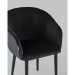 Стул с подлокотниками Нейтон велюр черный УТ000025256 Stool Group (Стул груп)