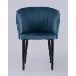 Стул с подлокотниками Нейтон велюр пыльно-синий УТ000025251 Stool Group (Стул груп)