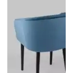 Стул с подлокотниками Нейтон велюр пыльно-синий УТ000025251 Stool Group (Стул груп)