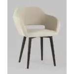 Стул с подлокотниками Саймон велюр бежевый УТ000025167 Stool Group (Стул груп)