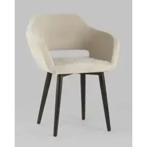 Стул с подлокотниками Саймон велюр бежевый УТ000025167 Stool Group (Стул груп)