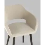 Стул с подлокотниками Саймон велюр бежевый УТ000025167 Stool Group (Стул груп)