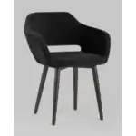 Стул с подлокотниками Саймон велюр черный УТ000025162 Stool Group (Стул груп)