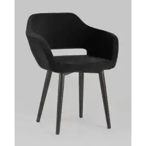 Стул с подлокотниками Саймон велюр черный УТ000025162 Stool Group (Стул груп)