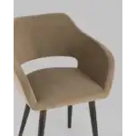 Стул с подлокотниками Саймон велюр капучино УТ000025164 Stool Group (Стул груп)