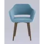 Стул с подлокотниками Саймон велюр пыльно-голубой УТ000025165 Stool Group (Стул груп)