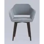 Стул с подлокотниками Саймон велюр серый УТ000025157 Stool Group (Стул груп)