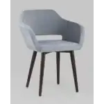 Стул с подлокотниками Саймон велюр серый УТ000025157 Stool Group (Стул груп)