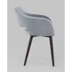 Стул с подлокотниками Саймон велюр серый УТ000025157 Stool Group (Стул груп)