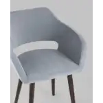 Стул с подлокотниками Саймон велюр серый УТ000025157 Stool Group (Стул груп)