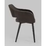 Стул с подлокотниками Саймон велюр темно-коричневый УТ000025163 Stool Group (Стул груп)