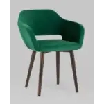 Стул с подлокотниками Саймон велюр темно-зеленый УТ000025160 Stool Group (Стул груп)