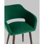 Стул с подлокотниками Саймон велюр темно-зеленый УТ000025160 Stool Group (Стул груп)