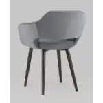 Стул с подлокотниками Саймон велюр тёмно-серый УТ000025156 Stool Group (Стул груп)