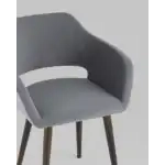 Стул с подлокотниками Саймон велюр тёмно-серый УТ000025156 Stool Group (Стул груп)
