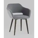 Стул с подлокотниками Саймон велюр тёмно-серый УТ000025156 Stool Group (Стул груп)