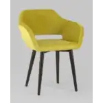 Стул с подлокотниками Саймон велюр золотистый УТ000025166 Stool Group (Стул груп)