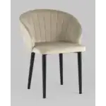 Стул с подлокотниками Шон велюр бежевый УТ000025249 Stool Group (Стул груп)