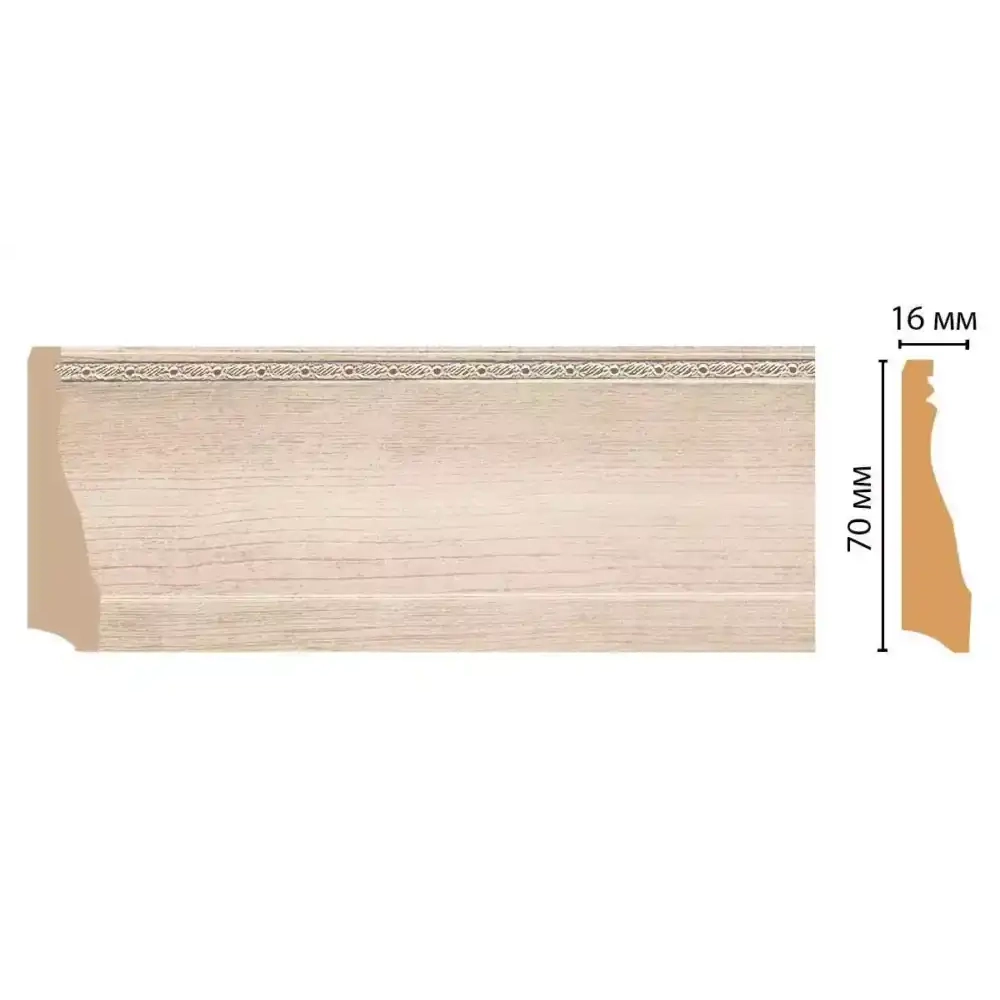 Плинтус напольный Decomaster 193-13 70*16*2400 Плинтус напольный Decomaster 193-13 70*16*2400