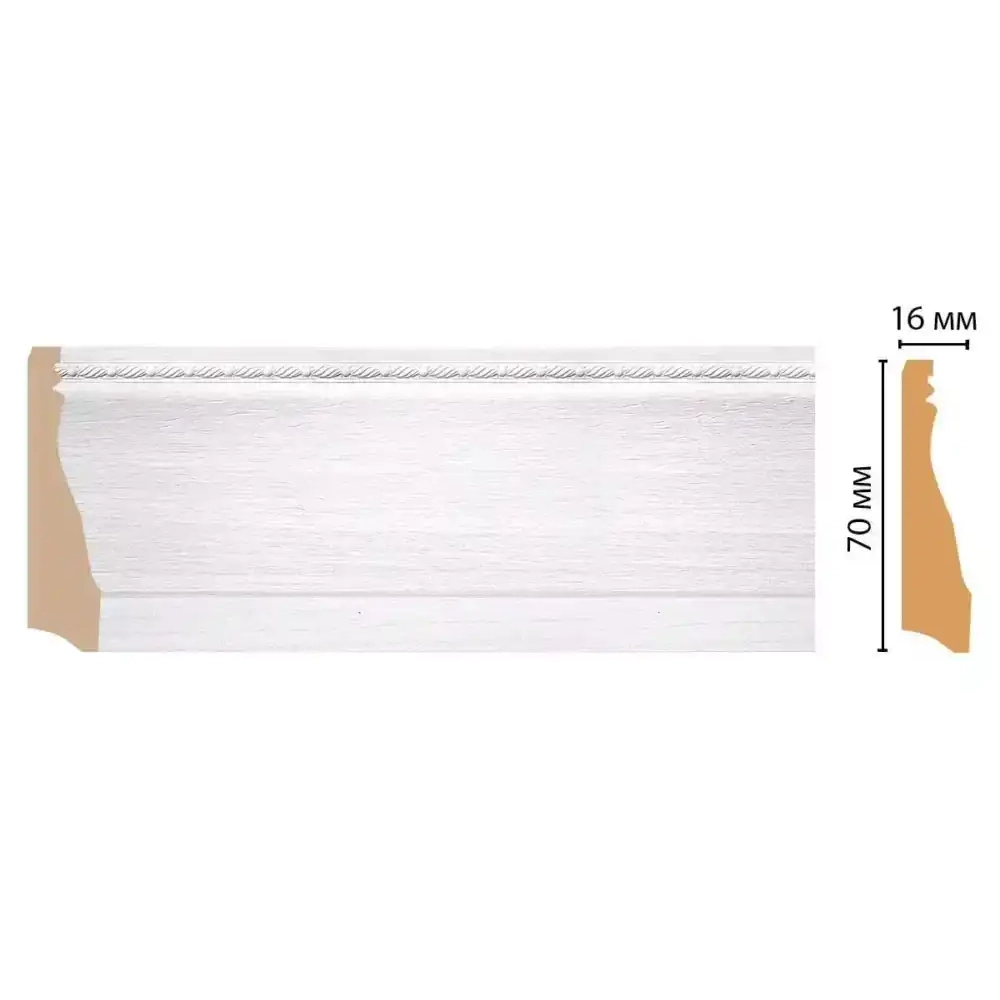 Плинтус напольный Decomaster 193-16 70*16*2400 Плинтус напольный Decomaster 193-16 70*16*2400