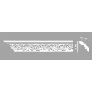 Потолочный плинтус с орнаментом DECOMASTER 95775 гибкий 70*70*2400