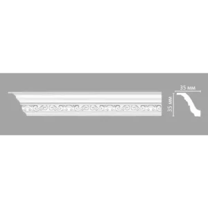Потолочный плинтус с орнаментом DECOMASTER 95842 гибкий 35*35*2400