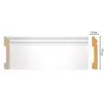Плинтус напольный D005-114 DECOMASTER 79*12*2400 белый глянец