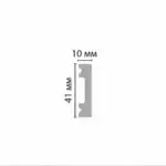 молдинг планка для реечной стены D162 DECOMASTER 41*13*2000 мм