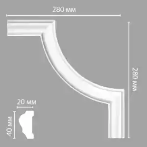 Угол декоративный DECOMASTER DP-304B 270*270*20