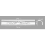 Потолочный плинтус с орнаментом DECOMASTER DP 51 118*118*2400