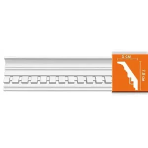 Потолочный плинтус с орнаментом DECOMASTER DT 22 гибкий 78*50*2400