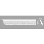 Потолочный плинтус с орнаментом DECOMASTER DT 23 гибкий 80*48*2400