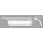 Потолочный плинтус с орнаментом DECOMASTER DT-88107 130*115*2400