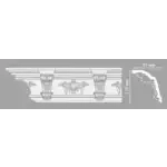 Потолочный плинтус с орнаментом DECOMASTER DT-9885 170*143*2400