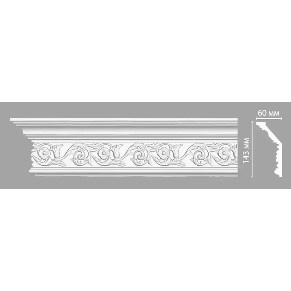 Потолочный плинтус с орнаментом DECOMASTER DT-303 143*60*2400 Потолочный плинтус с орнаментом DECOMASTER DT-303 143*60*2400