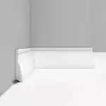 Плинтус белый матовый D193-115 DECOMASTER 70*16*2000 мм