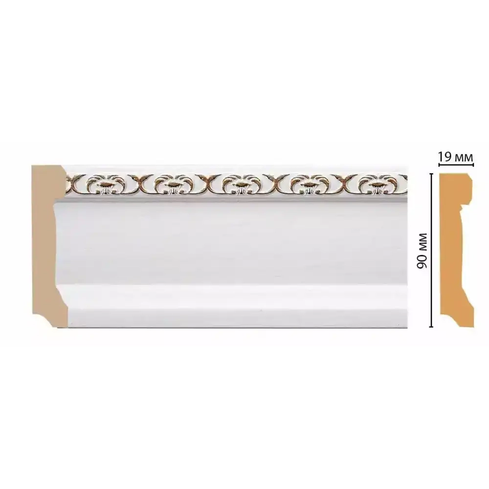 Плинтус напольный 166-118 Decomaster 90*19*2400 мм Плинтус напольный 166-118 Decomaster 90*19*2400 мм